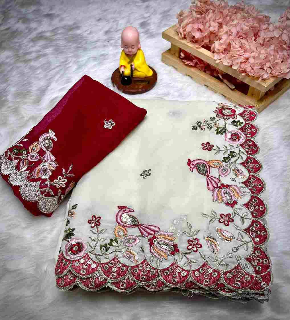 Vs-Taniya By Fashid Wholesale Indian Traditional Wear Collection Beautiful Stylish Fancy Colorful Party Wear & Occasional Wear Georgette Embroidered Sarees At Wholesale Price