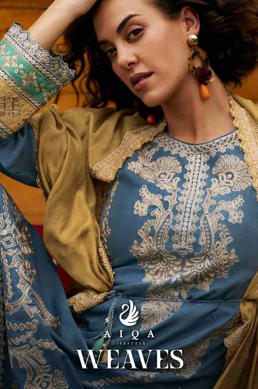 Weaves By Aiqa 2507 To 2512 Series Beautiful Festive Suits Colorful Stylish Fancy Casual Wear & Ethnic Wear Pure Viscose Pashmina Dresses At Wholesale Price