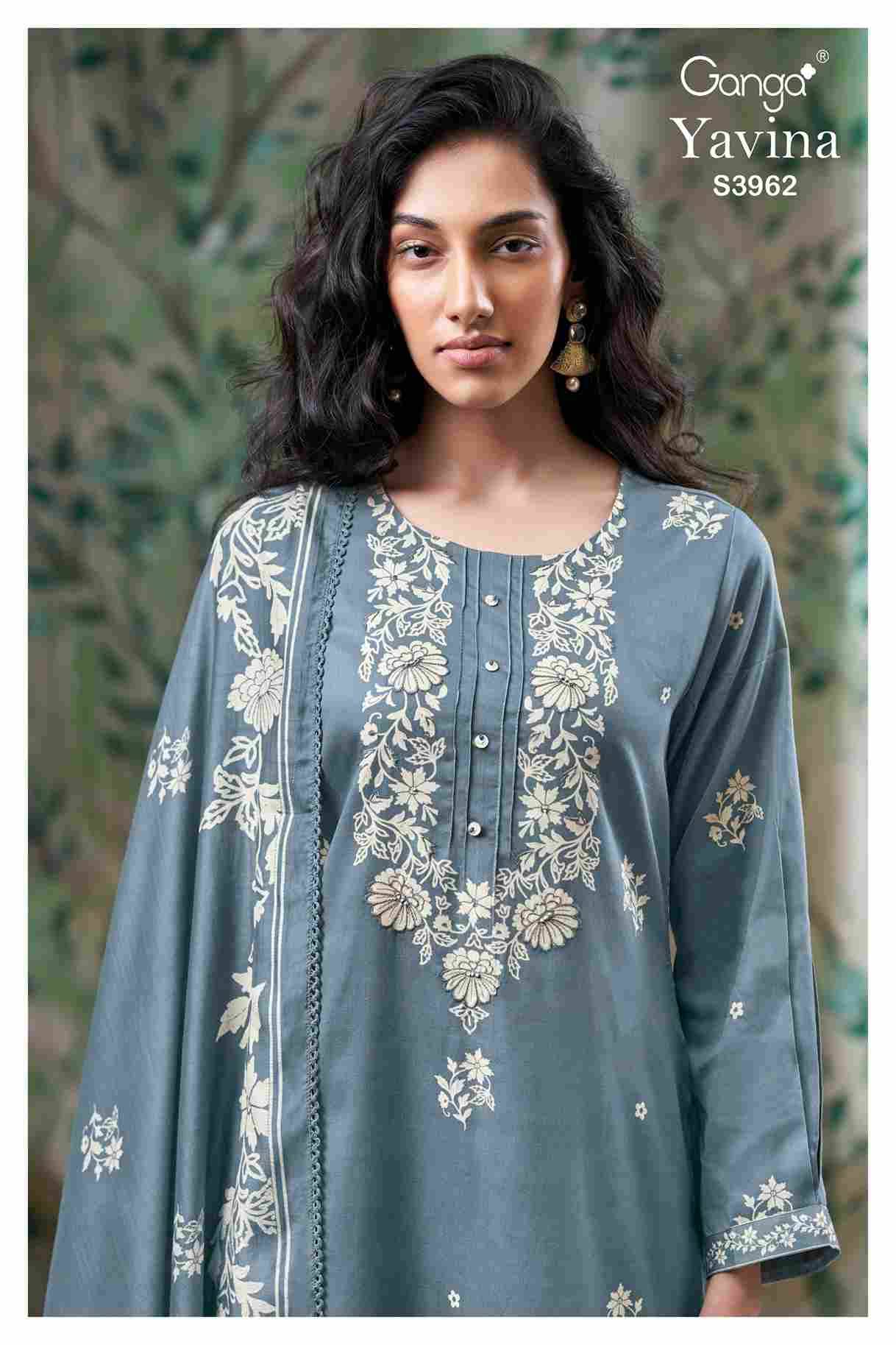 Yavina-3962 By Ganga Fashion 3962-A To 3962-D Series Beautiful Festive Suits Colorful Stylish Fancy Casual Wear & Ethnic Wear Pure Pashmina Dresses At Wholesale Price