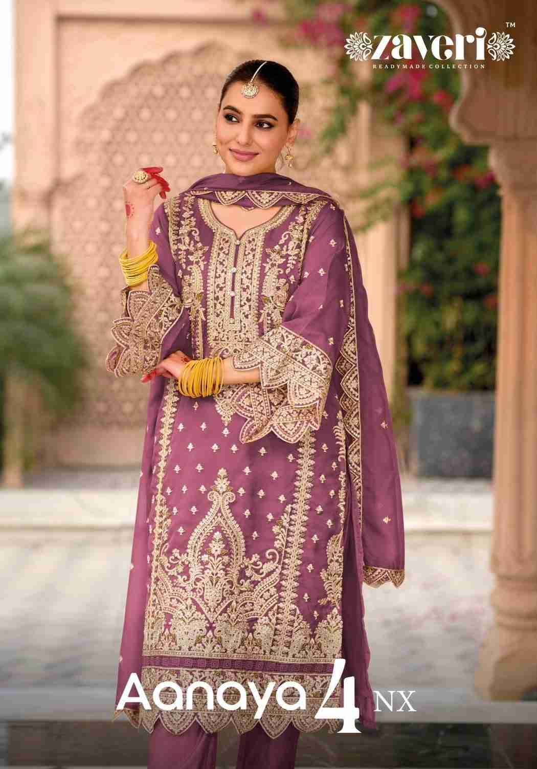Aanaya Vol-4 Nx By Zaveri 1413 To 1414 Series Beautiful Festive Suits Colorful Stylish Fancy Casual Wear & Ethnic Wear Soft Organza Dresses At Wholesale Price