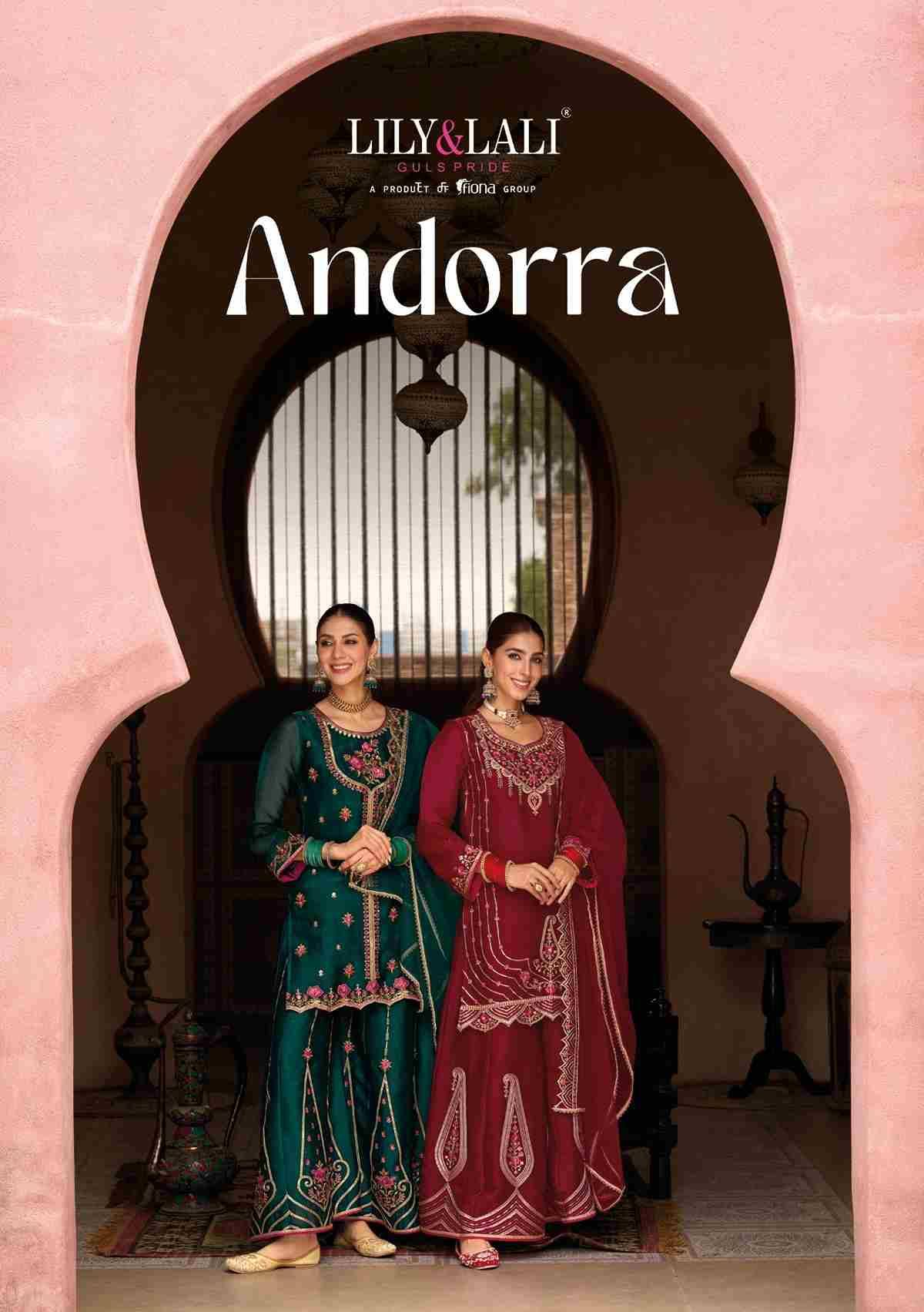 Andorra By Lily And Lali 29101 To 29104 Series Beautiful Festive Suits Colorful Stylish Fancy Casual Wear & Ethnic Wear Viscose Silk Embroidery Dresses At Wholesale Price