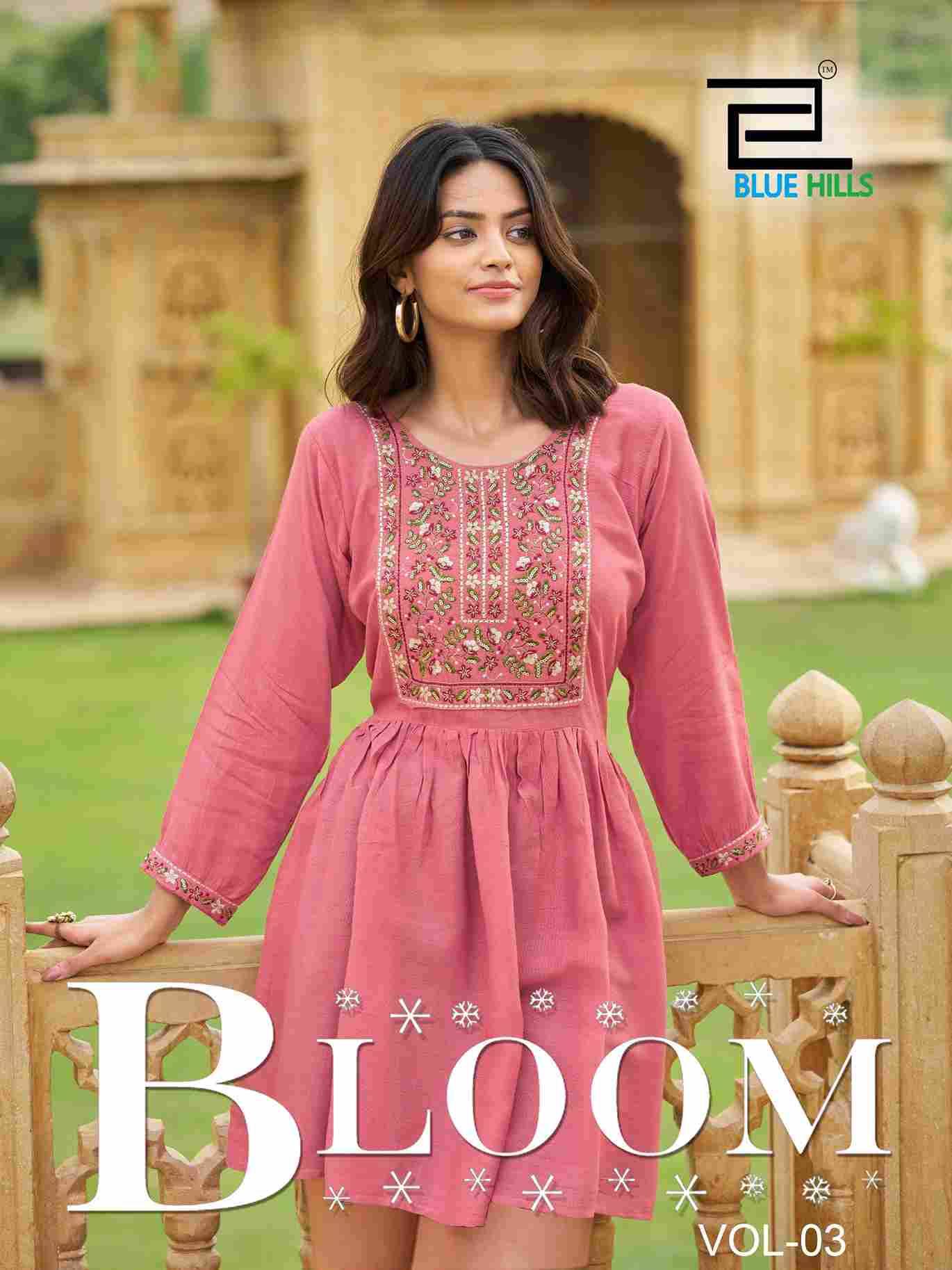 Bloom Vol-3 By Blue Hills 3001 To 3004 Series Designer Stylish Fancy Colorful Beautiful Party Wear & Ethnic Wear Collection Rayon With Work Tops At Wholesale Price