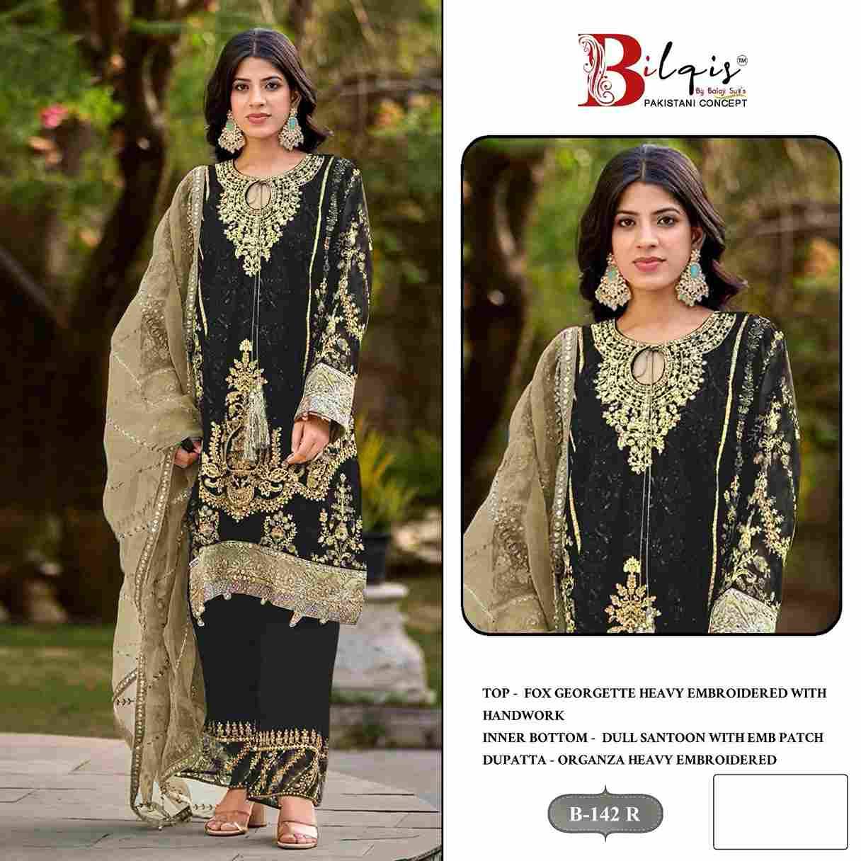 Bilqis 142 Colours Vol-9 By Bilqis 142-Q To 142-T Series Beautiful Pakistani Suits Stylish Fancy Colorful Party Wear & Occasional Wear Faux Georgette Embroidery Dresses At Wholesale Price