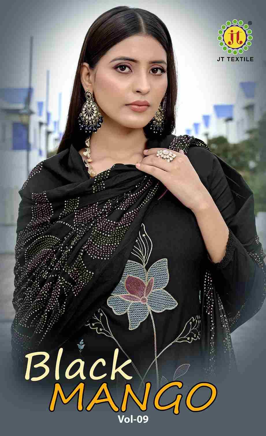 Black Mango Vol-9 By JT 9001 To 9005 Series Beautiful Festive Suits Colorful Stylish Fancy Casual Wear & Ethnic Wear Rayon Dresses At Wholesale Price