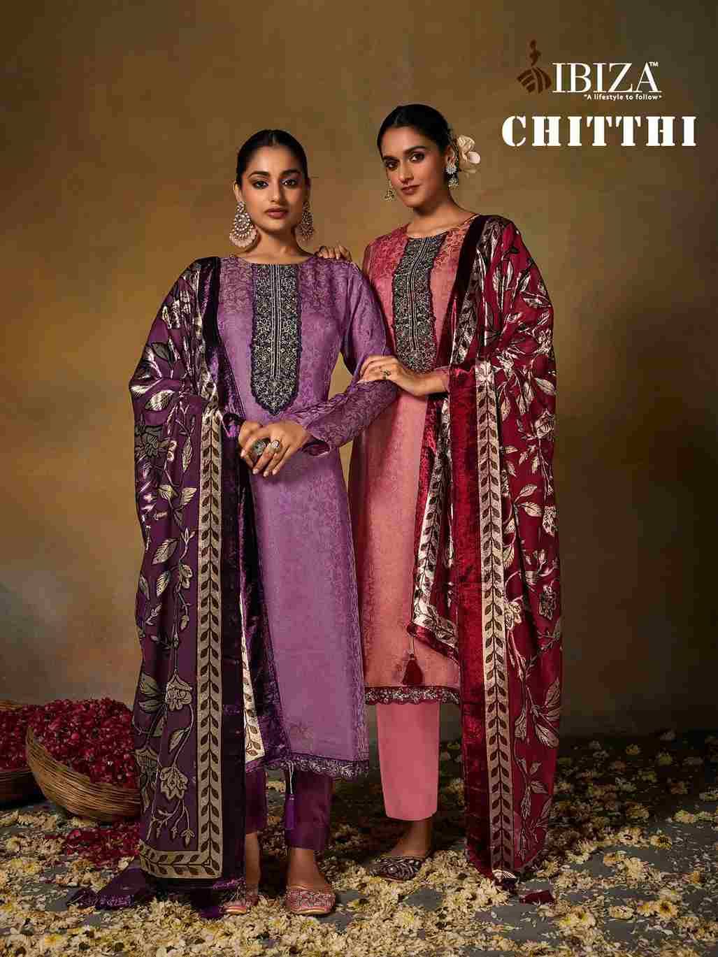 Chitthi By Ibiza 15724 To 15727 Series Beautiful Festive Suits Colorful Stylish Fancy Casual Wear & Ethnic Wear Pure Silk Jacquard Dresses At Wholesale Price