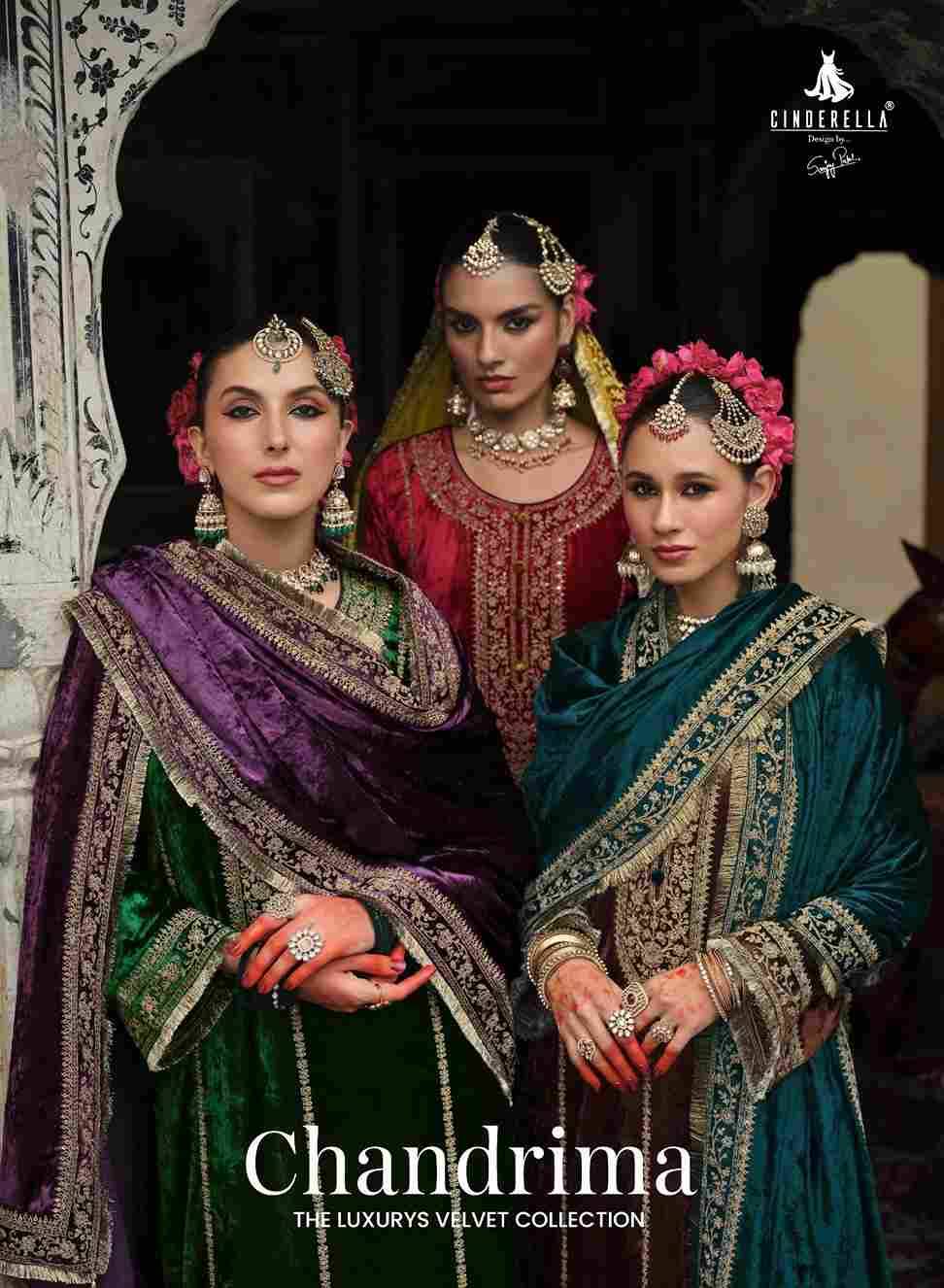 Chandrima By Cinderella 18721 To 18726 Series Beautiful Stylish Festive Suits Fancy Colorful Casual Wear & Ethnic Wear & Ready To Wear Viscose Velvet Dresses At Wholesale Price