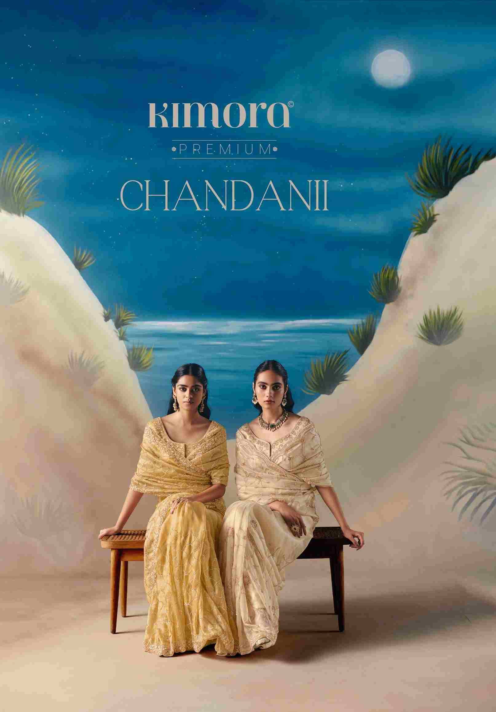 Chandanii By Kimora Fashion 5521 To 5531 Series Indian Traditional Wear Collection Beautiful Stylish Fancy Colorful Party Wear & Occasional Wear Organza Satin Sarees At Wholesale Price