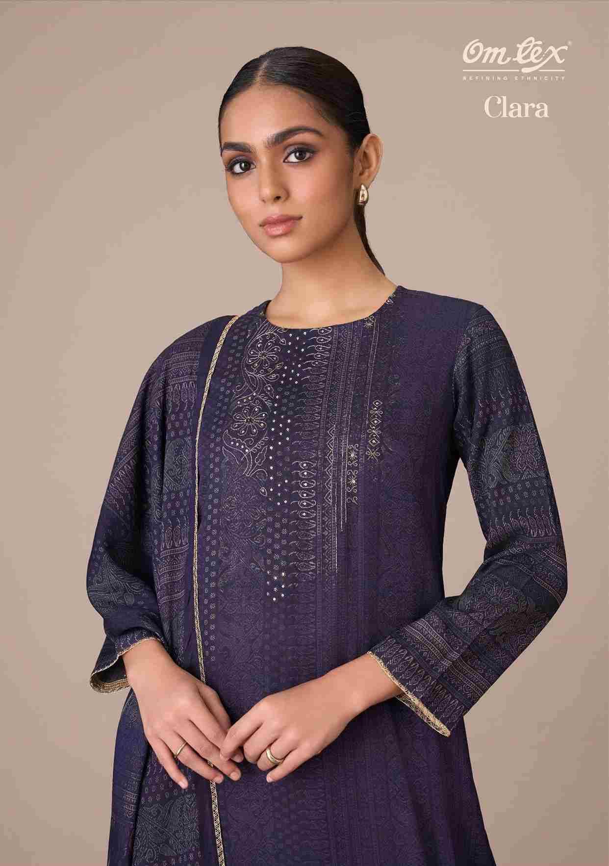 Clara By Om Tex 8661-A To 8661-D Series Beautiful Festive Suits Colorful Stylish Fancy Casual Wear & Ethnic Wear Twill Dresses At Wholesale Price
