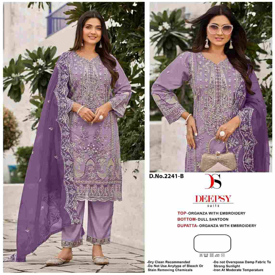 Deepsy Hit Design 2241 Colours By Deepsy Suits 2241-A To 2241-D Series Beautiful Pakistani Suits Colorful Stylish Fancy Casual Wear & Ethnic Wear Organza With Embroidered Dresses At Wholesale Price