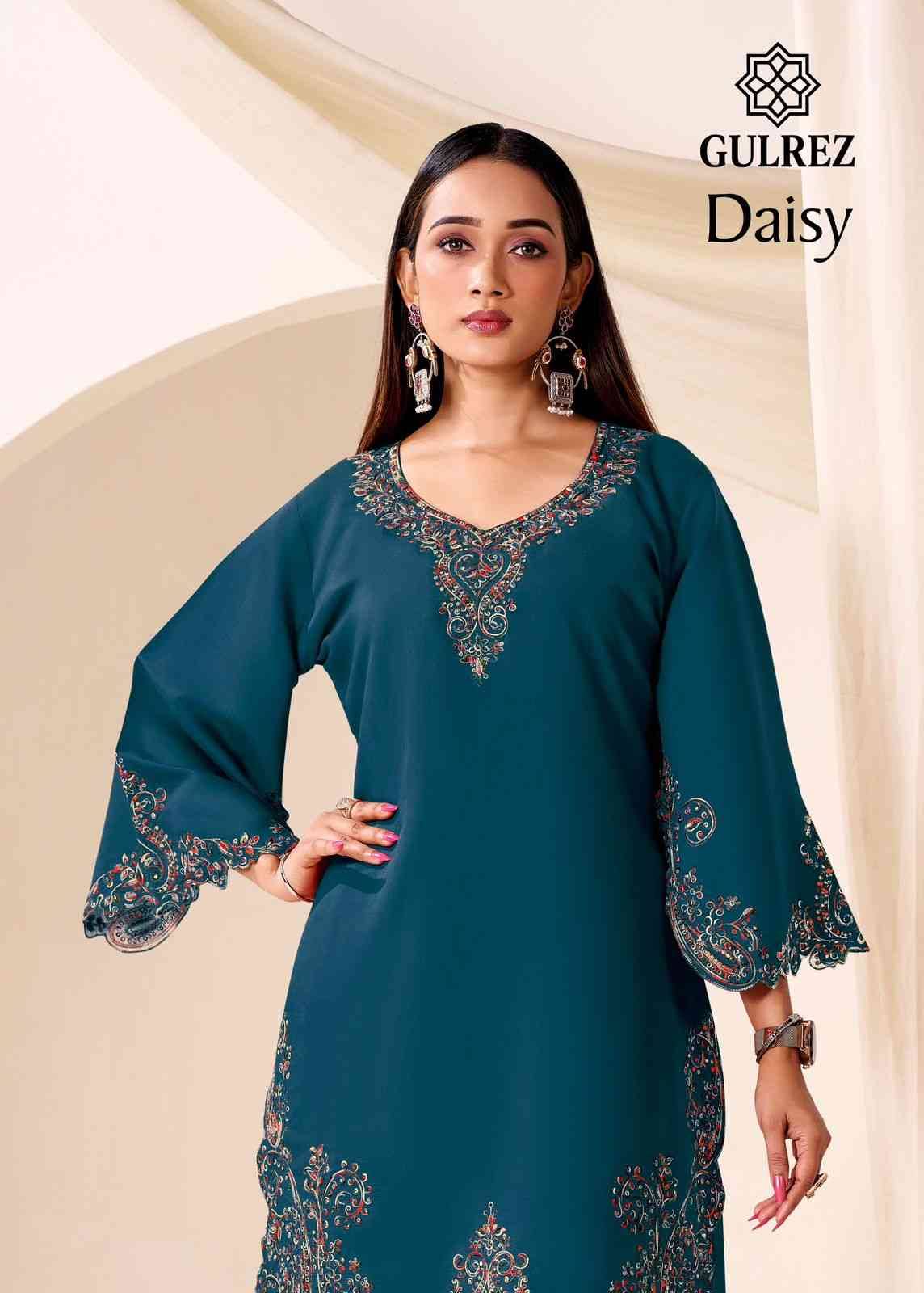 Daisy By Gulrez 317-001 To 317-004 Series Designer Stylish Fancy Colorful Beautiful Party Wear & Ethnic Wear Collection Roman Silk Co-Ords At Wholesale Price