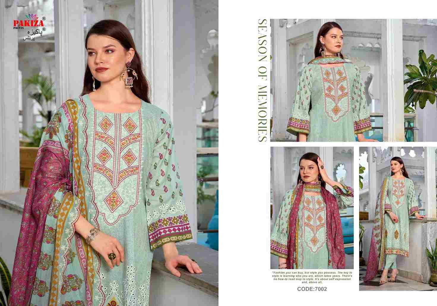 Dilkash Vol-7 By Pakiza Prints 7001 To 7008 Series Beautiful Festive Suits Stylish Fancy Colorful Party Wear & Occasional Wear Lawn Cotton Dresses At Wholesale Price