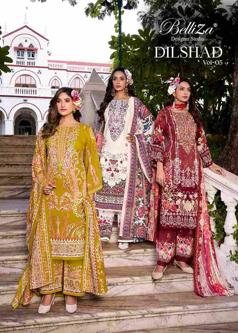 Dilshad Vol-5 By Belliza 906-001 To 906-008 Series Beautiful Festive Suits Stylish Fancy Colorful Casual Wear & Ethnic Wear Pure Viscose Rayon Print Dresses At Wholesale Price