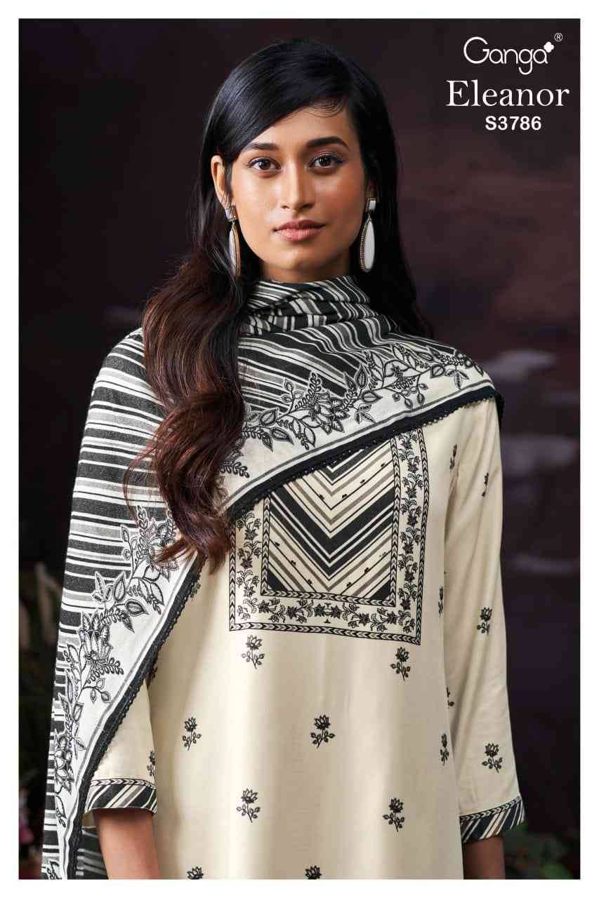 Eleanor-3786 By Ganga Fashion 3786-A To 3786-C Series Beautiful Festive Suits Colorful Stylish Fancy Casual Wear & Ethnic Wear Pure Pashmina Dresses At Wholesale Price