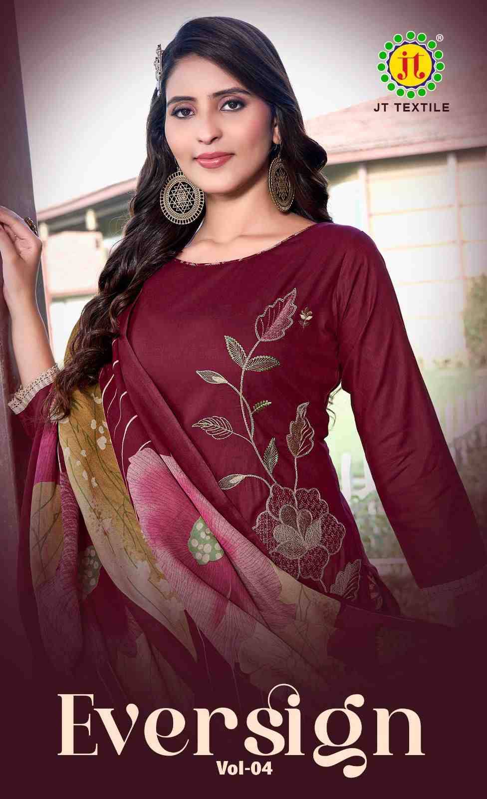 Eversign Vol-4 By JT 4001 To 4005 Series Beautiful Festive Suits Colorful Stylish Fancy Casual Wear & Ethnic Wear Rayon Dresses At Wholesale Price
