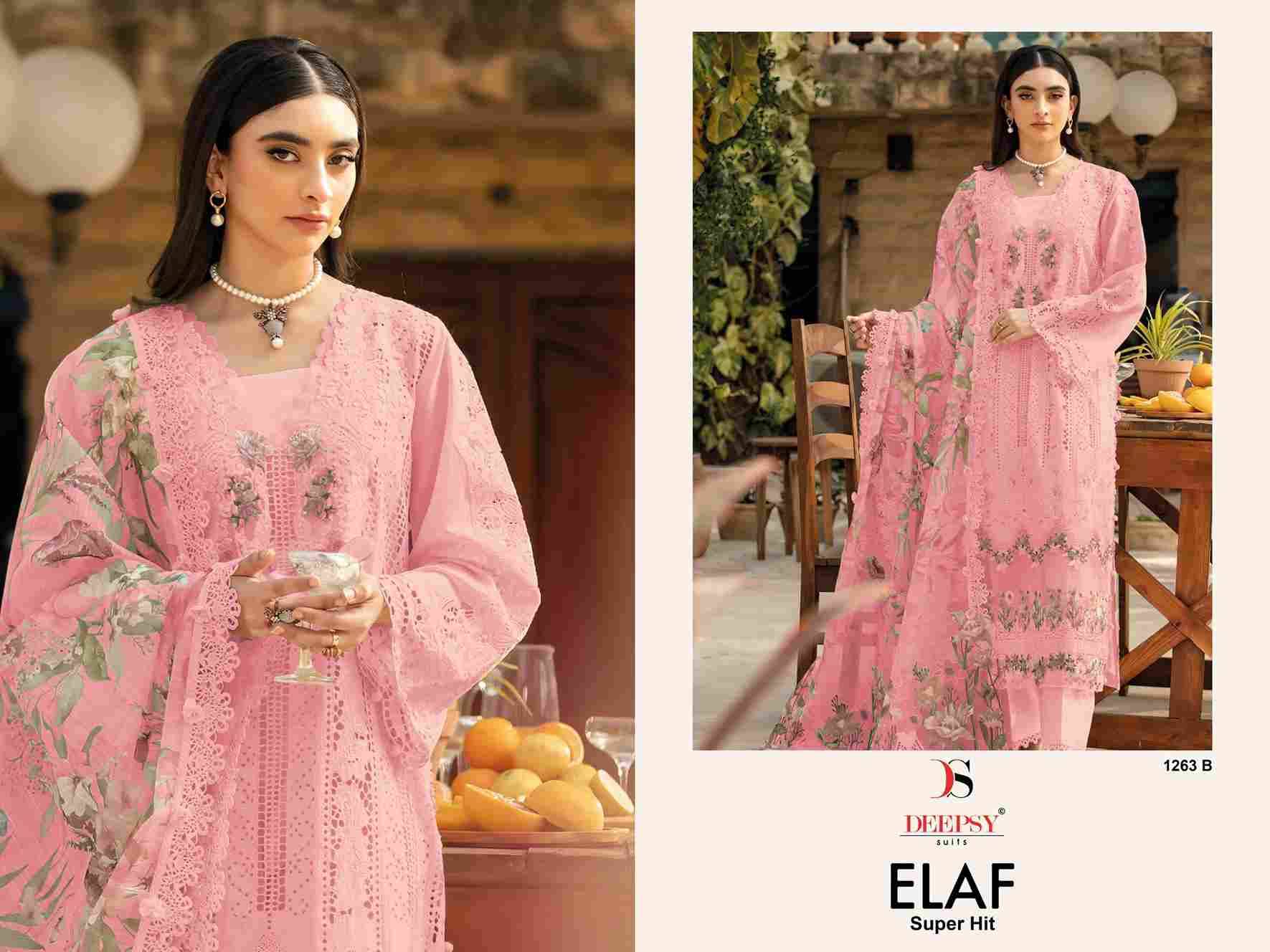 Elaf 1263 Colours By Deepsy Suits 1263-A To 1263-D Series Designer Pakistani Suits Beautiful Fancy Stylish Colorful Party Wear & Occasional Wear Pure Cotton Dresses At Wholesale Price