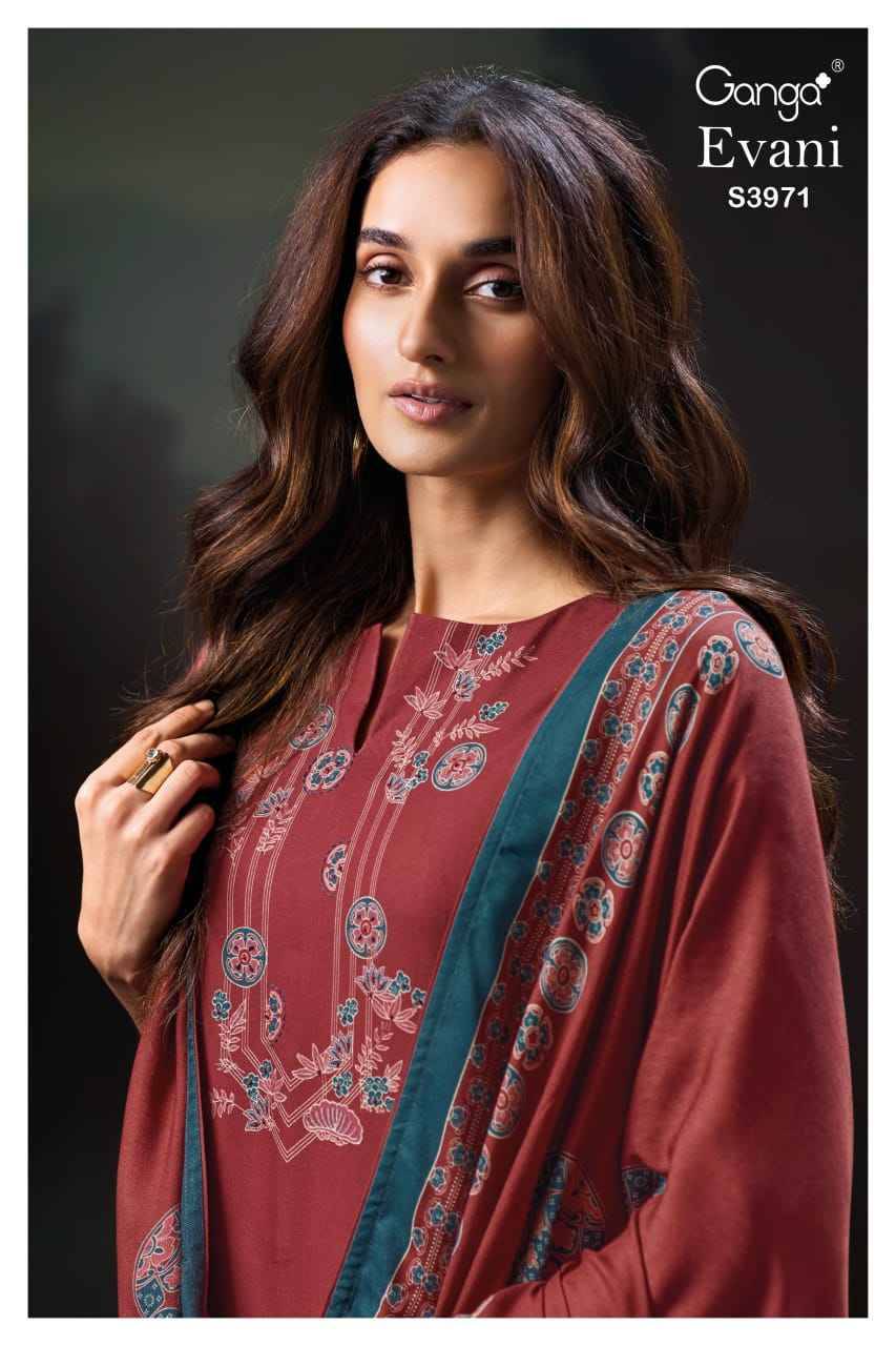 Evani-3791 By Ganga Fashion 3791-A To 3791-D Series Beautiful Festive Suits Stylish Colorful Fancy Casual Wear & Ethnic Wear Premium Pashmina Print Dresses At Wholesale Price