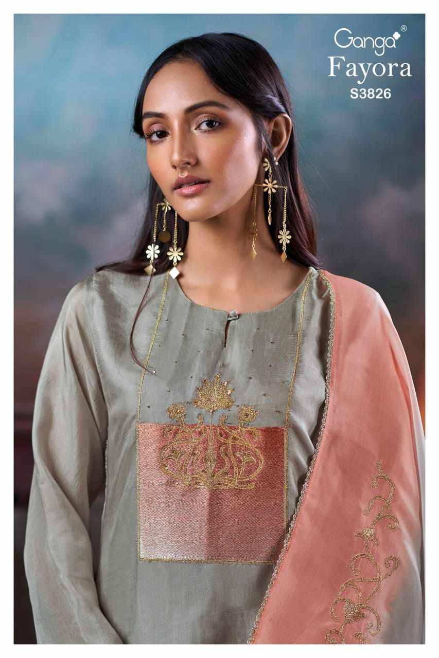 Fayora-3826 By Ganga Fashion 3826-A To 3826-B Series Beautiful Festive Suits Colorful Stylish Fancy Casual Wear & Ethnic Wear Pure Bemberg Silk Satin Dresses At Wholesale Price