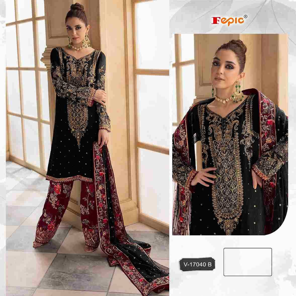 Fepic 17040 Colours By Fepic 17040-A To 17040-B Series Beautiful Pakistani Suits Colorful Stylish Fancy Casual Wear & Ethnic Wear Velvet Embroidered Dresses At Wholesale Price