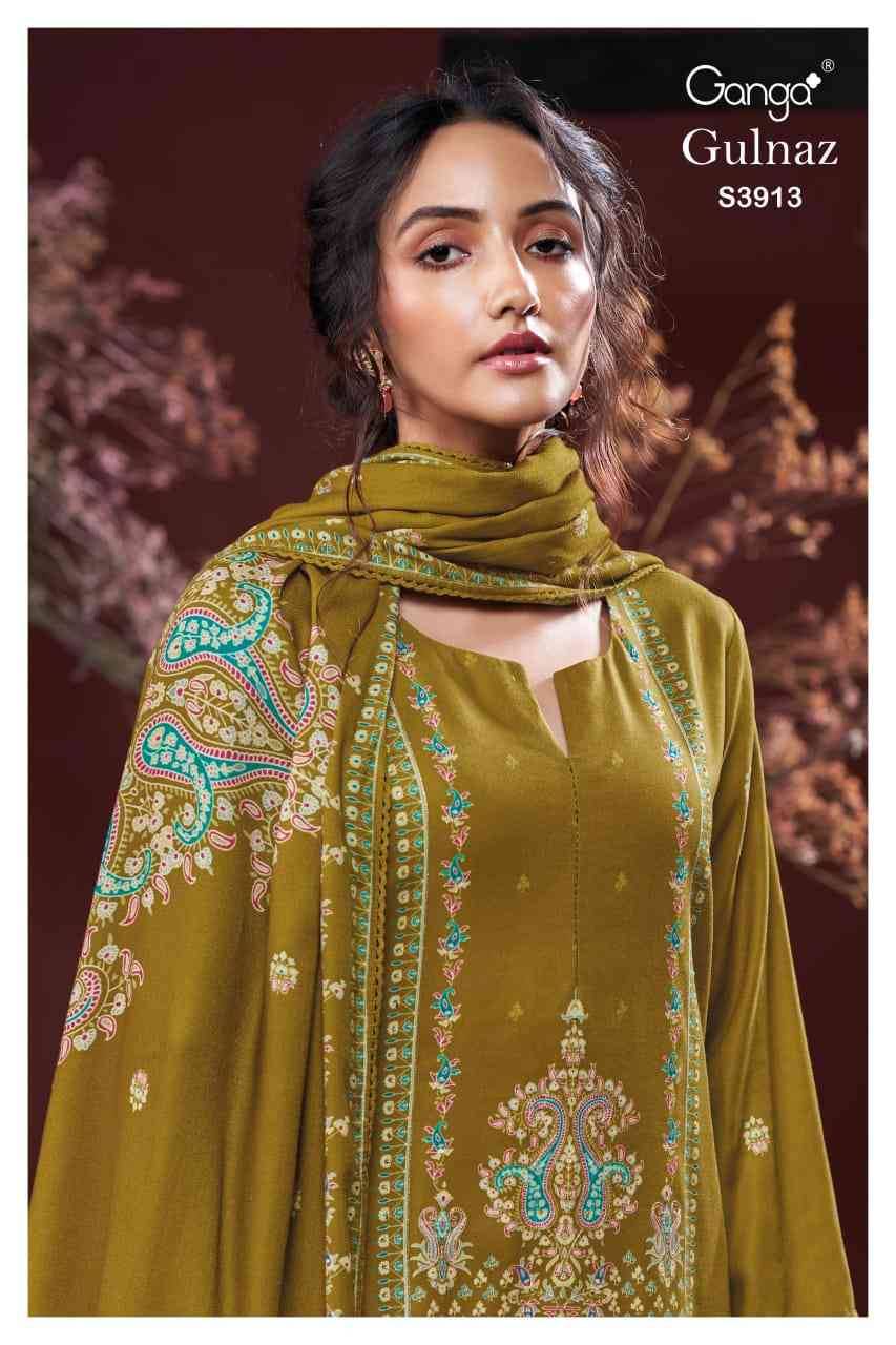 Gulnaz-3913 By Ganga Fashion 3913-A To 3913-D Series Beautiful Festive Suits Stylish Colorful Fancy Casual Wear & Ethnic Wear Premium Pashmina Print Dresses At Wholesale Price