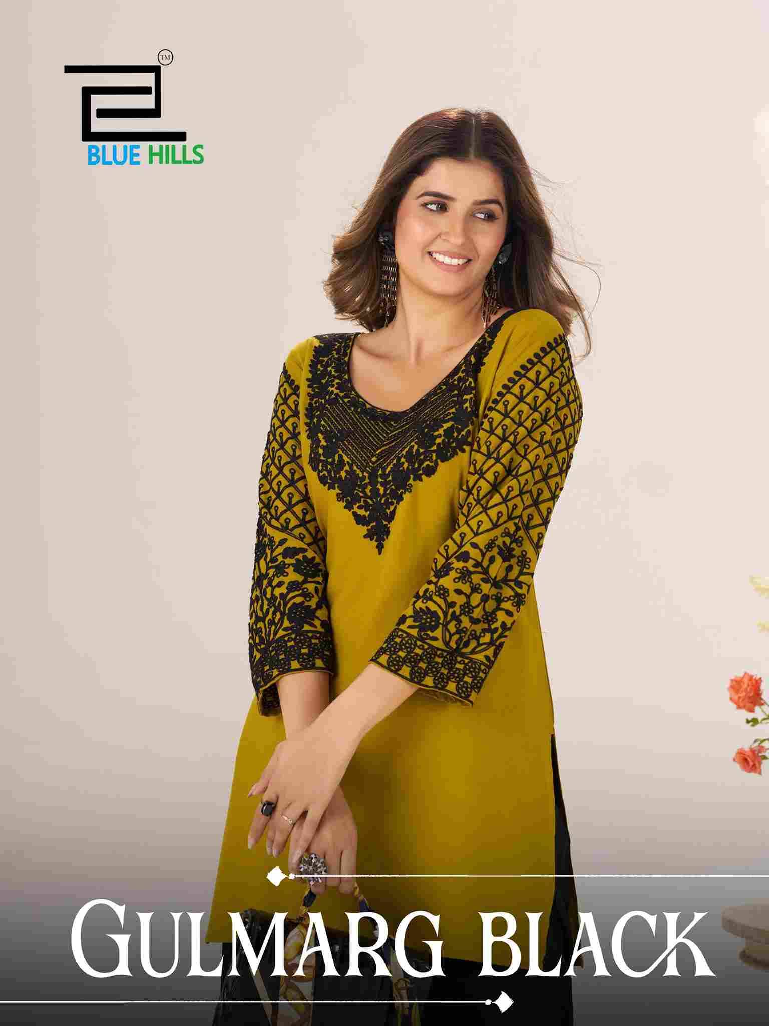 Gulmarg Black By Blue Hills 1001 To 1004 Series Designer Stylish Fancy Colorful Beautiful Party Wear & Ethnic Wear Collection Heavy Rayon Print Kurtis At Wholesale Price