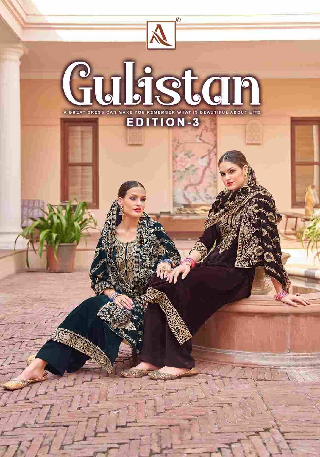 Gulistan Vol-3 By Alok Suit 1699-001 To 1699-006 Series Beautiful Festive Suits Stylish Fancy Colorful Casual Wear & Ethnic Wear Pure Velvet Dresses At Wholesale Price