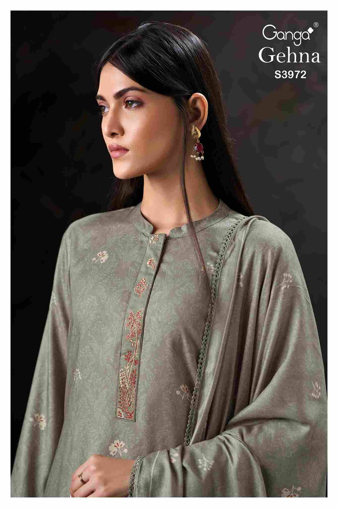 Gehna-3972 By Ganga Fashion 3972-A To 3972-D Series Beautiful Festive Suits Stylish Colorful Fancy Casual Wear & Ethnic Wear Premium Pashmina Print Dresses At Wholesale Price