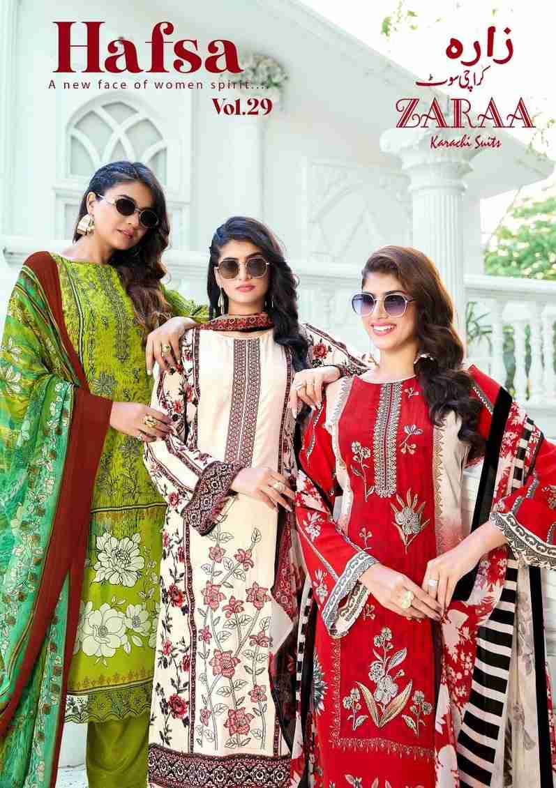Hafsa Vol-29 By Zaraa 2901 To 2908 Series Beautiful Stylish Festive Suits Fancy Colorful Casual Wear & Ethnic Wear & Ready To Wear Pure Crepe Dresses At Wholesale Price