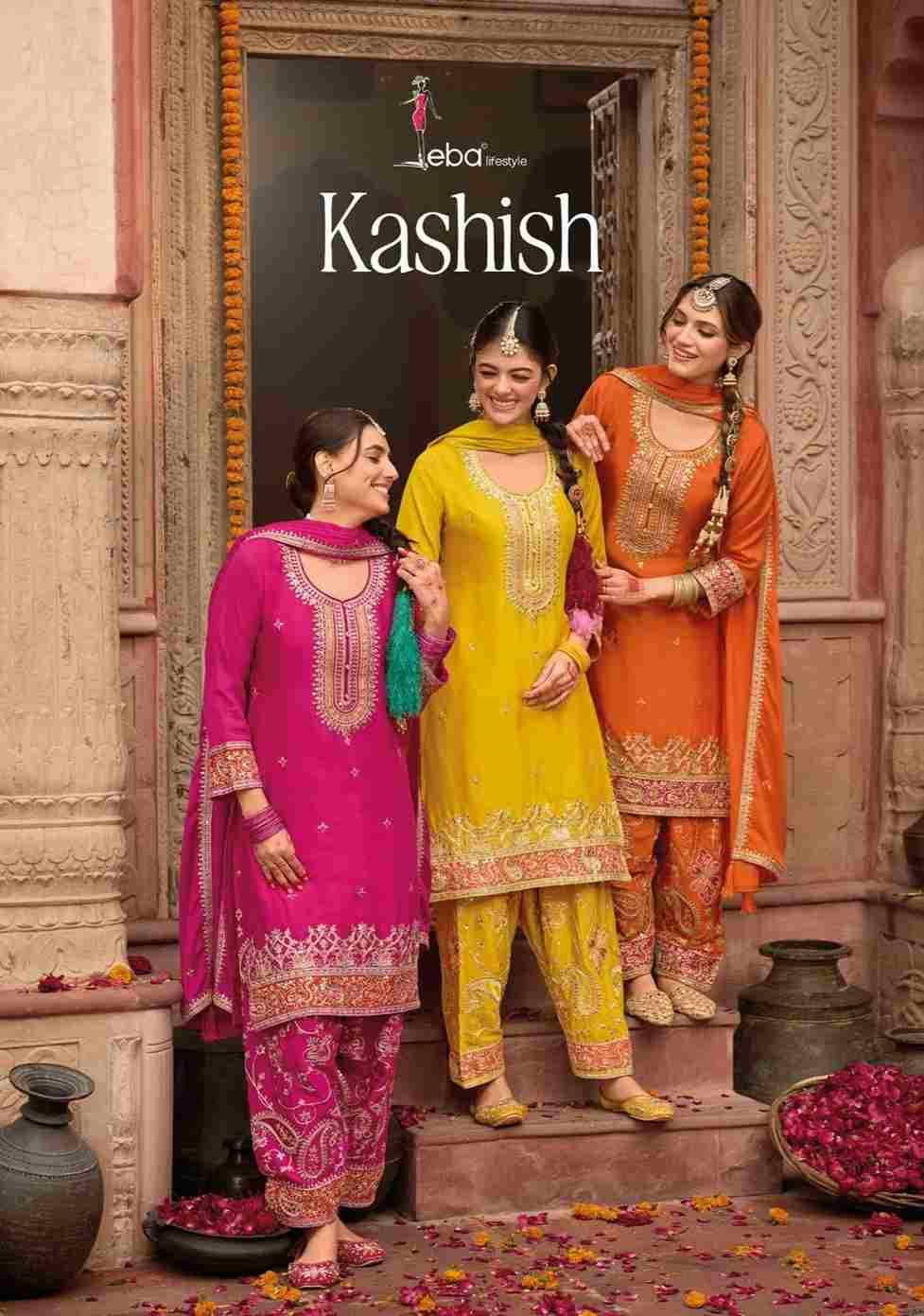 Kashish By Eba Lifestyle 1816 To 1818 Series Beautiful Festive Suits Colorful Stylish Fancy Casual Wear & Ethnic Wear Chinnon Dresses At Wholesale Price