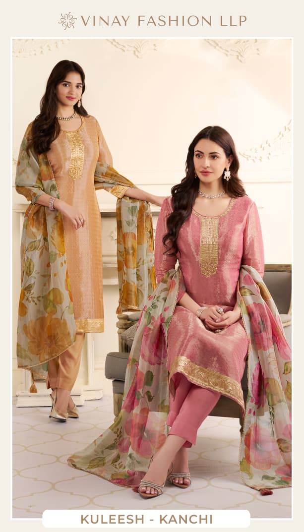 Kanchi By Kuleesh 76201 To 76204 Series Designer Festive Suits Collection Beautiful Stylish Fancy Colorful Party Wear & Occasional Wear Silk Dresses At Wholesale Price