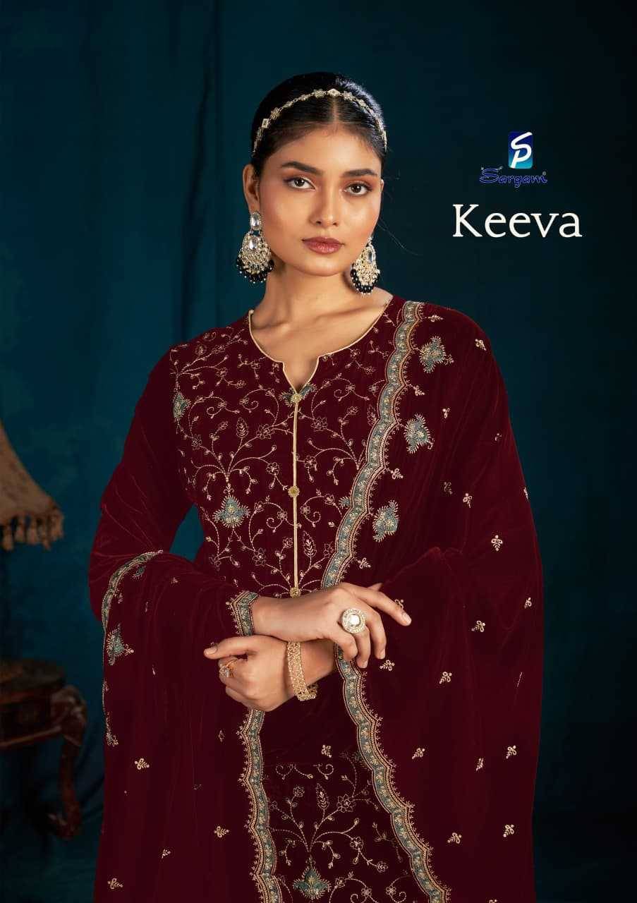Keeva By Sargam Prints 5101-A To 5101-D Series Beautiful Festive Suits Stylish Fancy Colorful Casual Wear & Ethnic Wear Pure Velvet Dresses At Wholesale Price