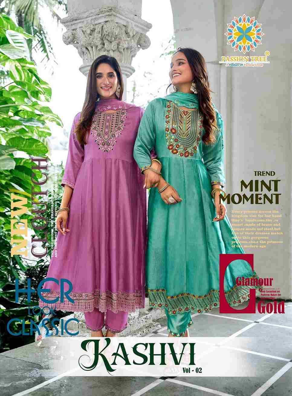 Kashvi Vol-2 By Passion Tree 2001 To 2008 Series Beautiful Festive Suits Colorful Stylish Fancy Casual Wear & Ethnic Wear Vichitra Silk Dresses At Wholesale Price