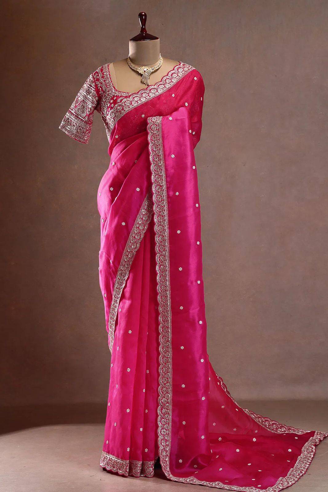 K-609 By Fashid Wholesale Indian Traditional Wear Collection Beautiful Stylish Fancy Colorful Party Wear & Occasional Wear Tibby Silk Sarees At Wholesale Price