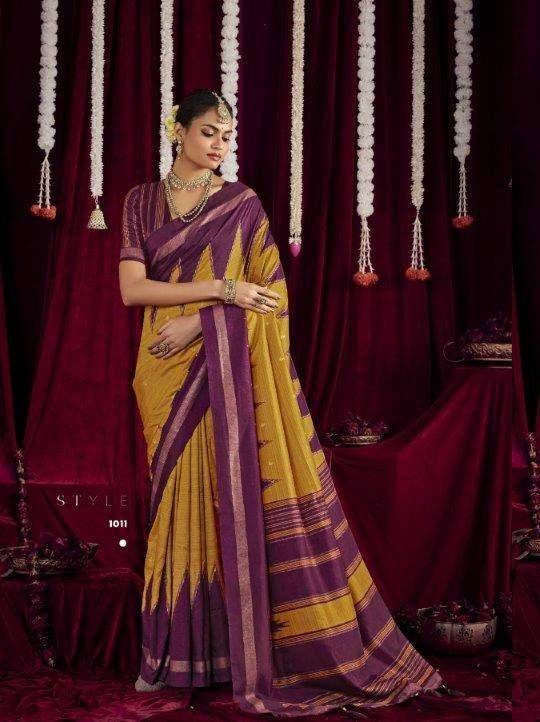 Kalani Silk By Shubh Saree 1001 To 1012 Series Indian Traditional Wear Collection Beautiful Stylish Fancy Colorful Party Wear & Occasional Wear Silk Sarees At Wholesale Price