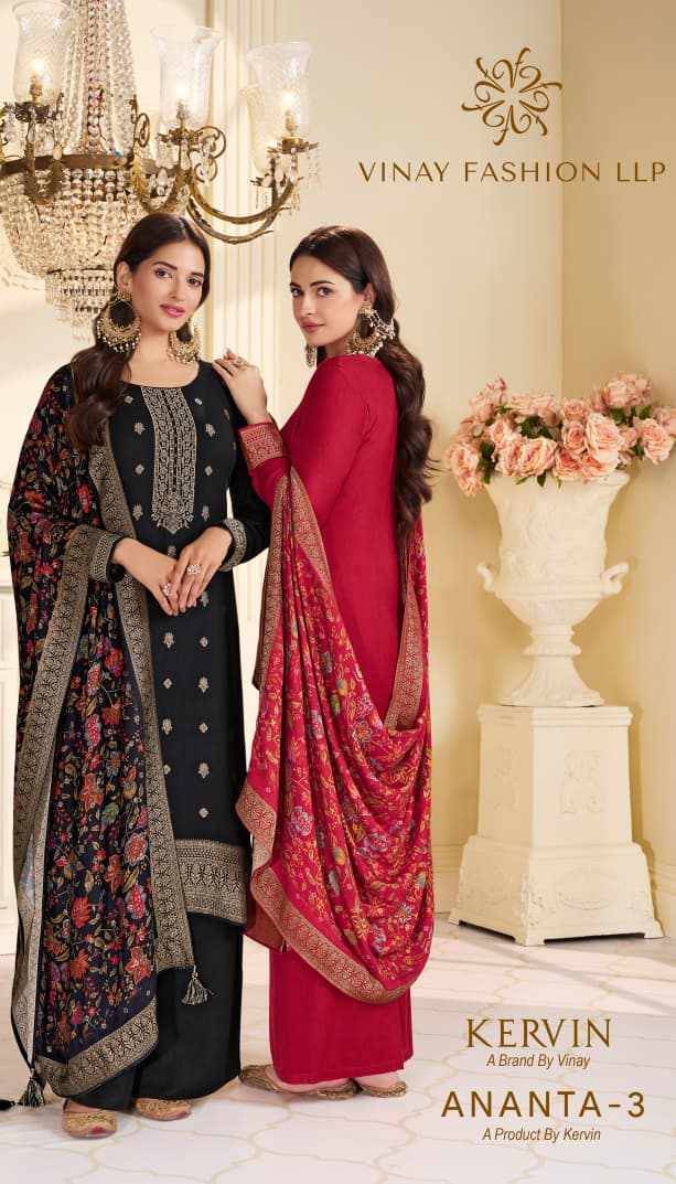 Kervin Ananta Vol-3 By Vinay Fashion 76651 To 76656 Series Beautiful Suits Colorful Stylish Fancy Casual Wear & Ethnic Wear Viscose Pashmina Dresses At Wholesale Price