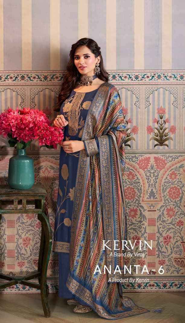 Kervin Ananta Vol-6 By Vinay Fashion 76741 To 76746 Series Beautiful Suits Colorful Stylish Fancy Casual Wear & Ethnic Wear Viscose Pashmina Dresses At Wholesale Price