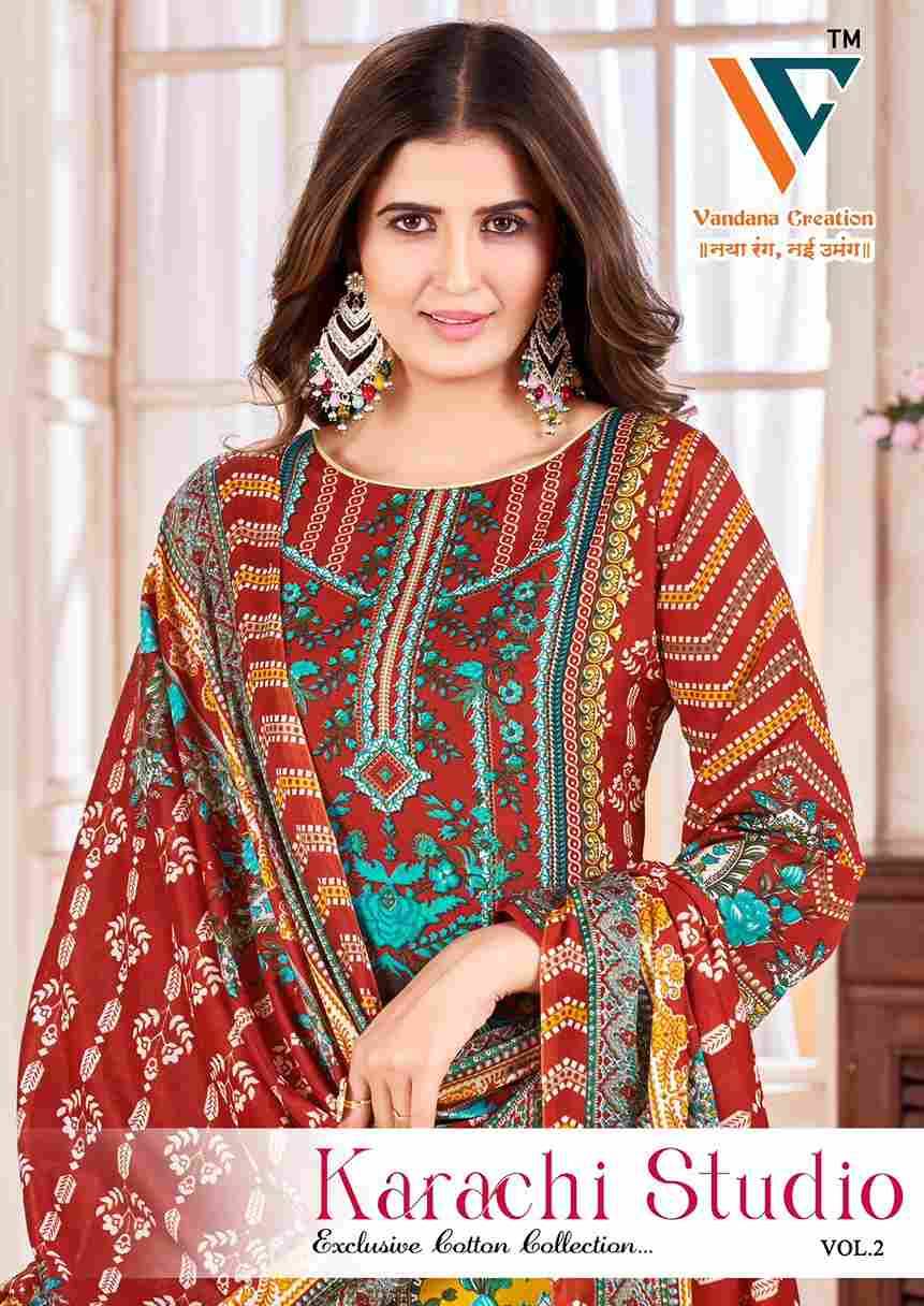Karachi Studio Vol-2 By Vandana Creation 2001 To 2008 Series Beautiful Festive Suits Stylish Fancy Colorful Casual Wear & Ethnic Wear Soft Cotton Print Dresses At Wholesale Price