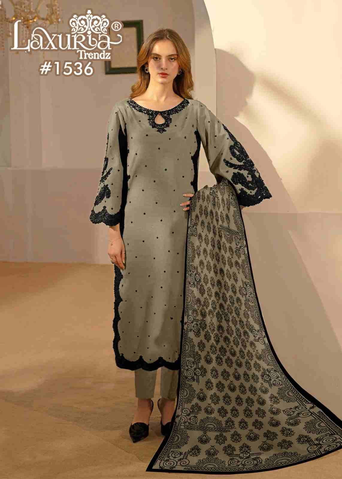 Luxuria Trendz 1536 Colours By Luxuria 1536-A To 1536-C Series Beautiful Pakistani Suits Colorful Stylish Fancy Casual Wear & Ethnic Wear Georgette Dresses At Wholesale Price