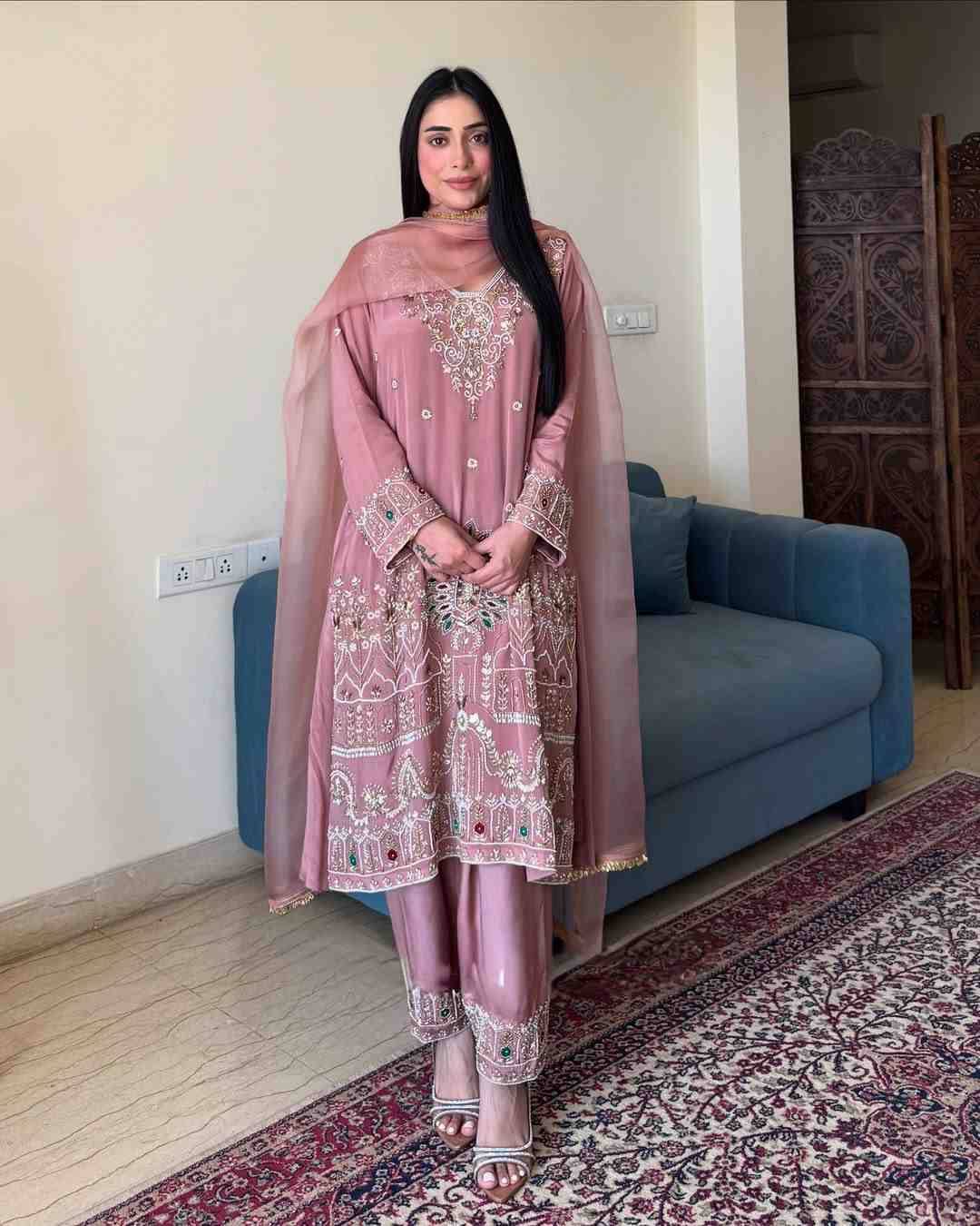 Le-2017 By Fashid Wholesale Beautiful Festive Suits Colorful Stylish Fancy Casual Wear & Ethnic Wear French Crepe Dresses At Wholesale Price