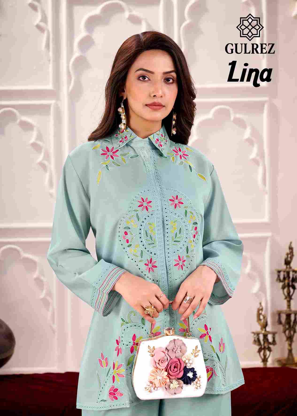 Lina By Gulrez 308-001 To 308-004 Series Designer Stylish Fancy Colorful Beautiful Party Wear & Ethnic Wear Collection Roman Silk Co-Ords At Wholesale Price