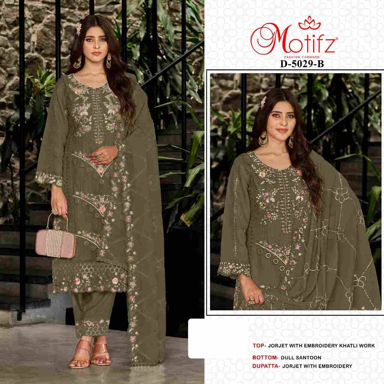 Motifz Hit Design 5029 Colours By Motifz 5029-A To 5029-D Series Beautiful Pakistani Suits Colorful Stylish Fancy Casual Wear & Ethnic Wear Georgette Dresses At Wholesale Price
