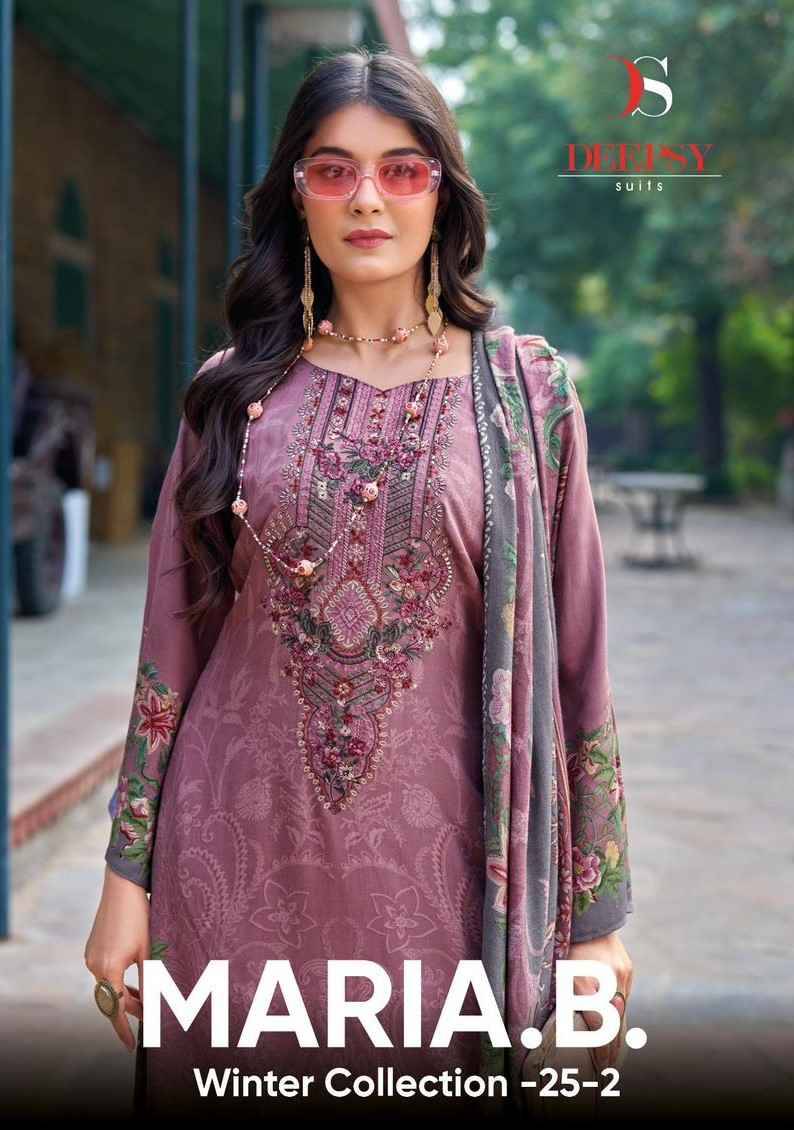 Maria.B. Winter Collection-25 Vol-2 By Deepsy Suits 1001 To 1006 Series Designer Pakistani Suits Beautiful Fancy Stylish Colorful Party Wear & Occasional Wear Pure Viscose Pashmina Dresses At Wholesale Price