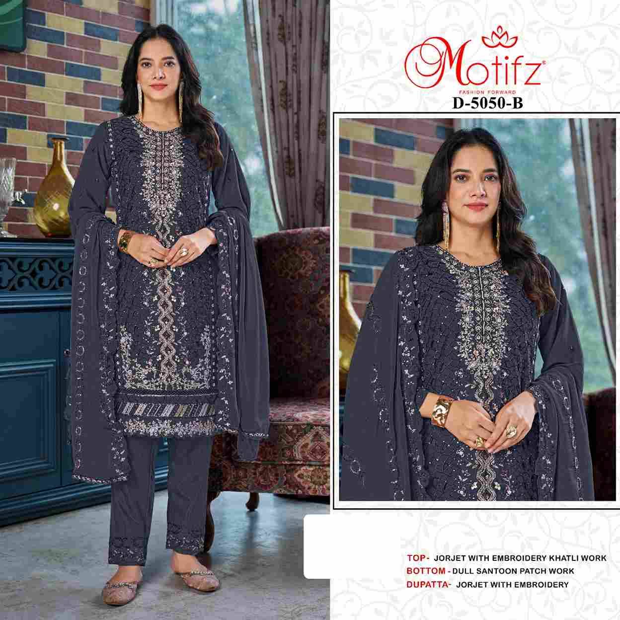 Motifz Hit Design 5050 Colours By Motifz 5050-A To 5050-D Series Beautiful Pakistani Suits Colorful Stylish Fancy Casual Wear & Ethnic Wear Georgette Dresses At Wholesale Price