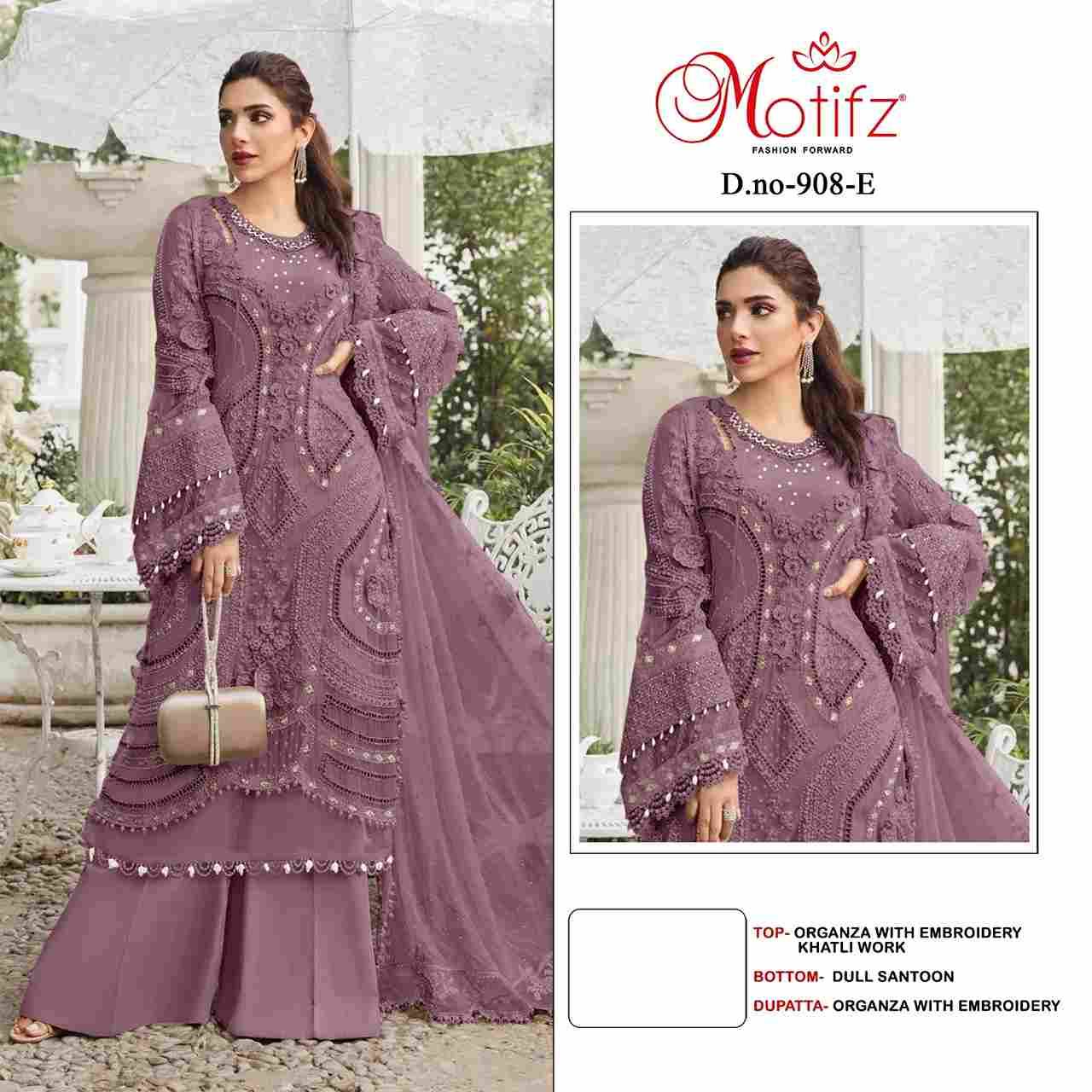 Motifz Hit Design 908 Colours By Motifz Beautiful Pakistani Suits Colorful Stylish Fancy Casual Wear & Ethnic Wear Organza Dresses At Wholesale Price