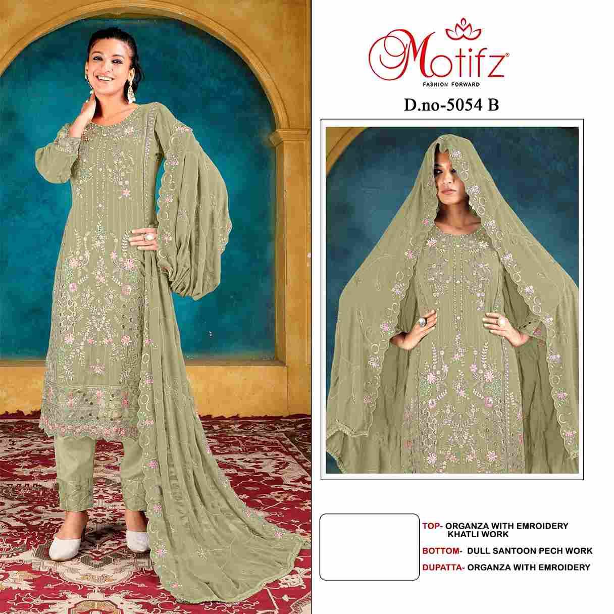 Motifz Hit Design 5054 Colours By Motifz 5054-A To 5054-D Series Beautiful Pakistani Suits Colorful Stylish Fancy Casual Wear & Ethnic Wear Organza Dresses At Wholesale Price