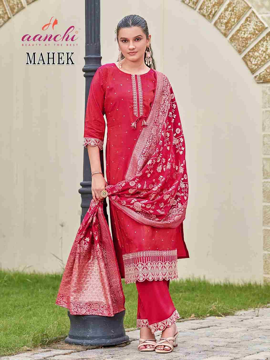 Mahek By Aanchi 01 To 03 Series Beautiful Suits Colorful Stylish Fancy Casual Wear & Ethnic Wear Roman Shimmer Dresses At Wholesale Price