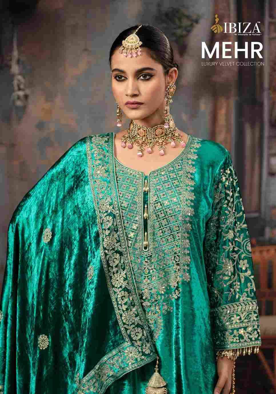 Mehr By Ibiza 11631 To 11634 Series Beautiful Festive Suits Colorful Stylish Fancy Casual Wear & Ethnic Wear Pure Viscose Velvet Dresses At Wholesale Price
