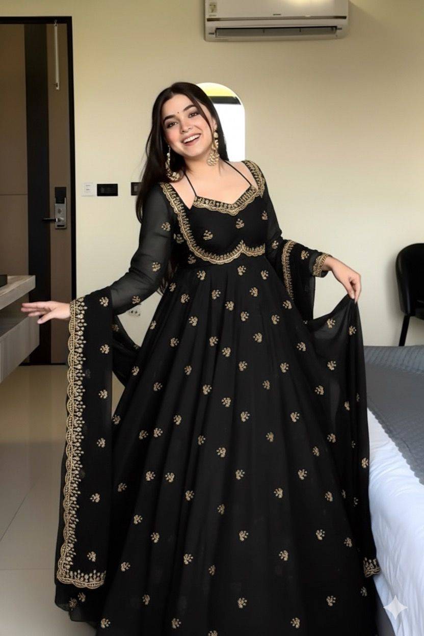 Mb-521 By Fashid Wholesale 01 To 04 Series Beautiful Fancy Colorful Stylish Party Wear & Occasional Wear Faux Georgette Dresses At Wholesale Price