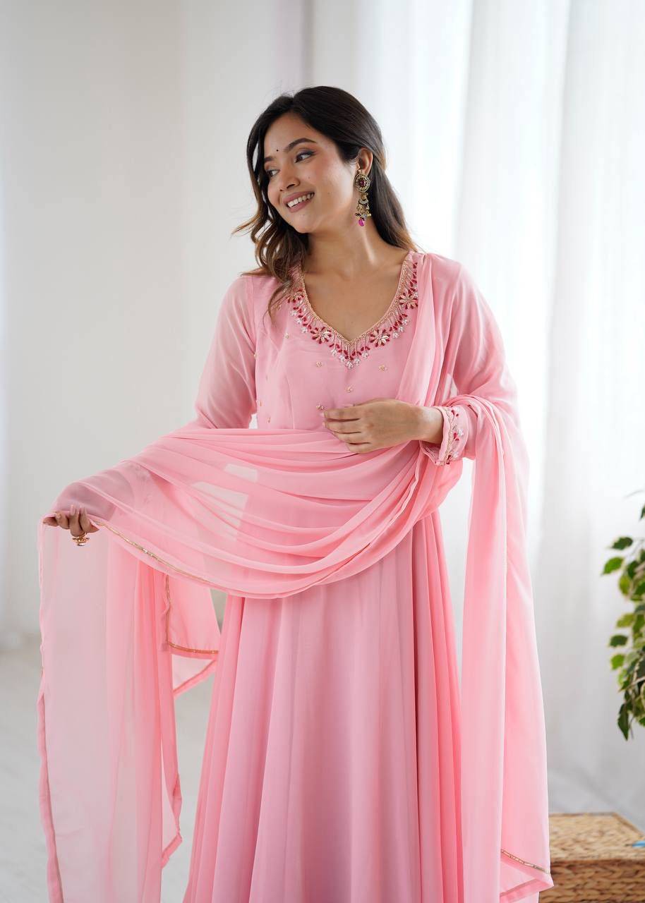 Mb-475 By Fashid Wholesale Beautiful Fancy Colorful Stylish Party Wear & Occasional Wear Faux Georgette Dresses At Wholesale Price