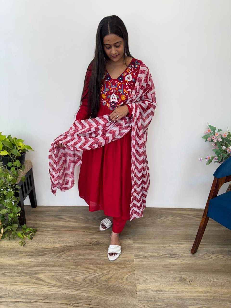 Mb-469 By Fashid Wholesale Beautiful Fancy Colorful Stylish Party Wear & Occasional Wear Chanderi Cotton Mal Dresses At Wholesale Price