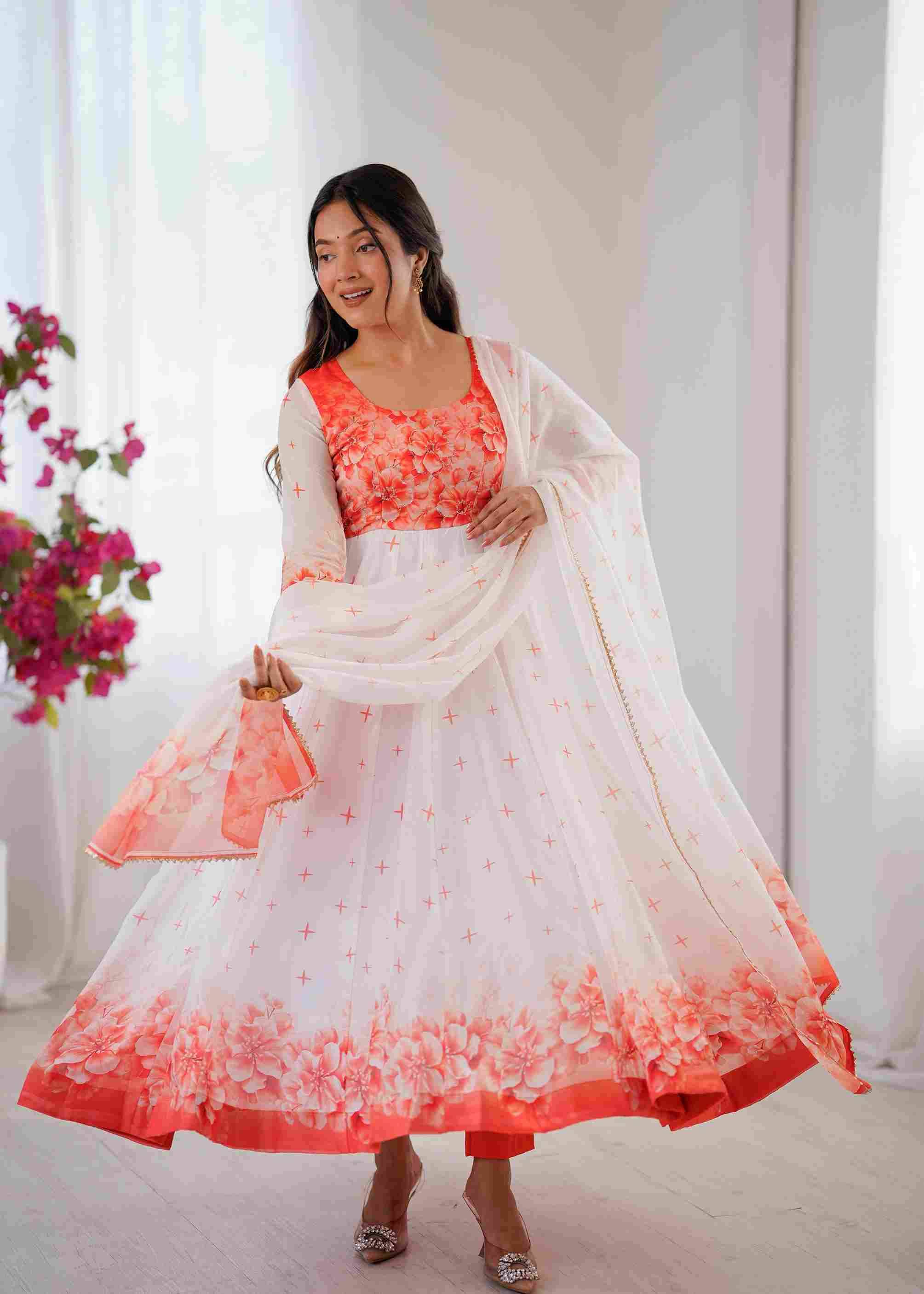 Mb-518 By Fashid Wholesale Beautiful Fancy Colorful Stylish Party Wear & Occasional Wear Organza Taby Soft Silk Dresses At Wholesale Price